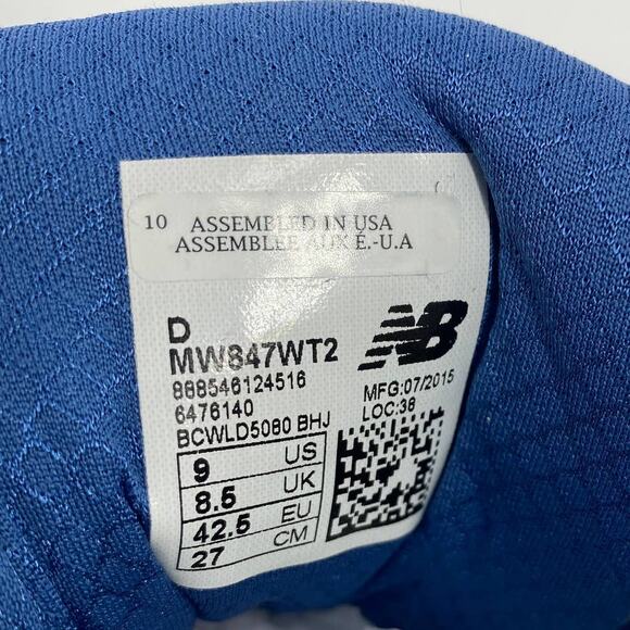 Men's Size 9 NEW BALANCE 847v2 White MW847WT2 Sneakers Walking Running Shoes - Picture 12 of 13